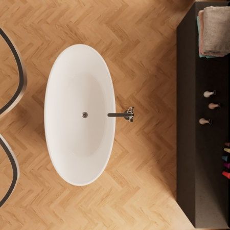 Ванна акриловая Frank 125632 150х80 отдельностоящая овальная с каркасом