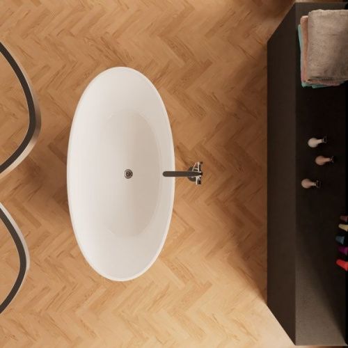 Ванна акриловая Frank 125632 150х80 отдельностоящая овальная с каркасом - фото 2