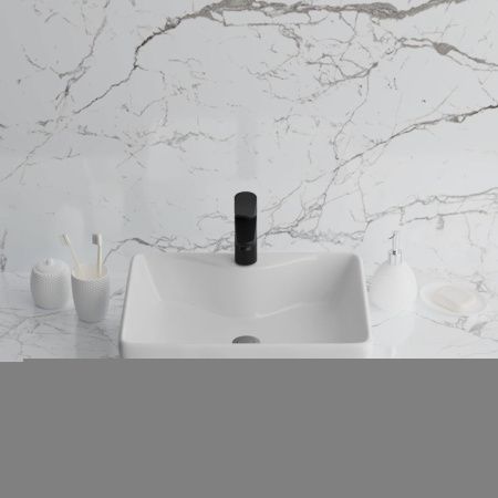 Раковина из сантехнического фаянса Grossman GR-3017 50х40 накладная цвет белый 1 отверстие под смеситель