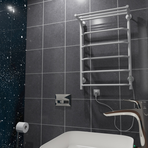 Полотенцесушитель Маргроид Вид 6 06-8050-1051-9016R 53х81 электрический белый матовый - фото 3