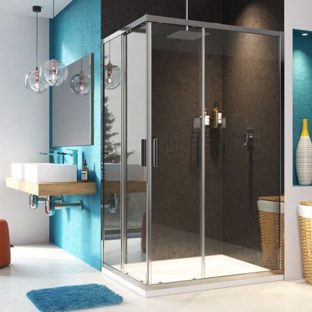 Душевой уголок Wasserkraft Lippe 45S 45S07 120х90 стекло прозрачное профиль хром без поддона