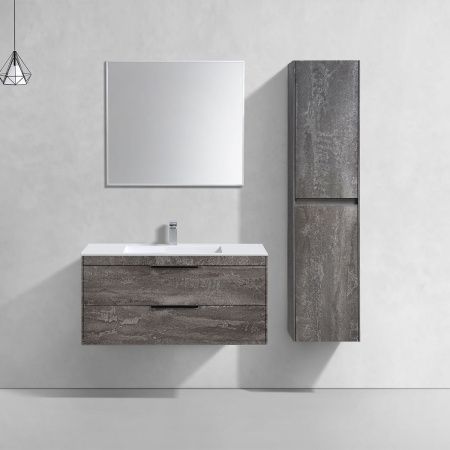 Тумба под раковину Vincea Chiara 2D VMC-2C2100GS 100х50 подвесная цвет серый