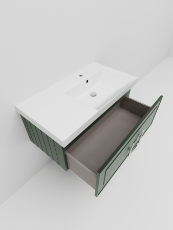 Тумба с раковиной La Fenice CUBO NFNC-01-CUB-G-90-1-90R 90х50 подвесная цвет серый