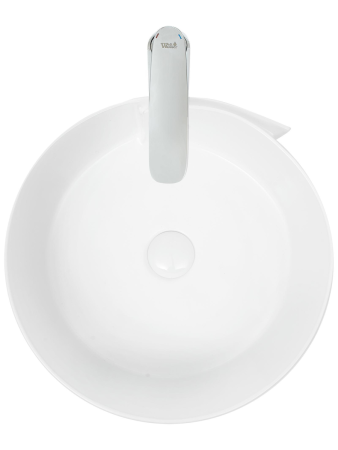 Раковина из сантехнического фаянса WeltWasser WW SK 10000004570 40 см накладная цвет белый без отверстий под смеситель