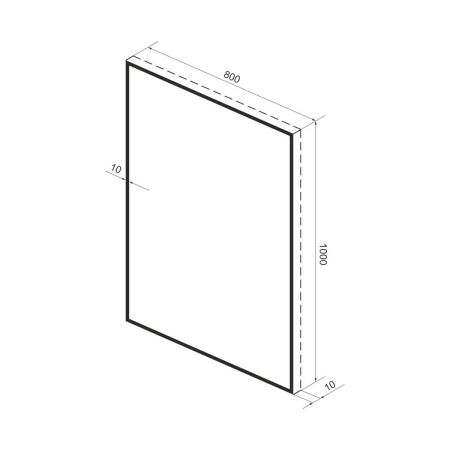 Зеркало Wellsee 7 Rays' Spectrum 172200740 80х100 подвесное