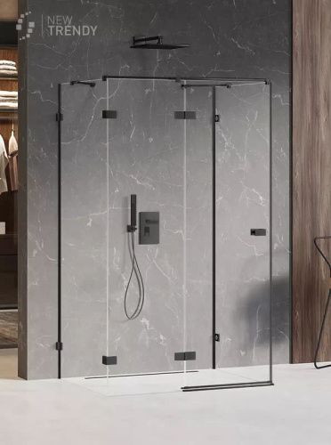 Душевой уголок New Trendy AVEXA Black EXK-2615 110х90 стекло прозрачное профиль черный без поддона
