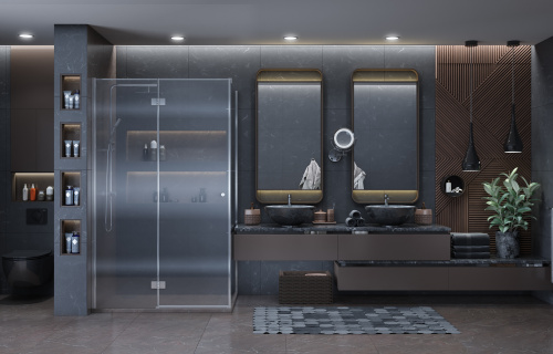 Душевой уголок Ambassador Diamond 12011108L 120х90 стекло прозрачное профиль хром глянцевый - фото 4