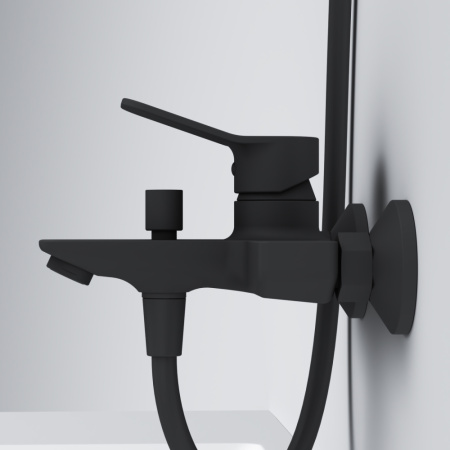 Смеситель для ванны и душа Am.Pm X-Joy F85A10022 настенный черный без термостата