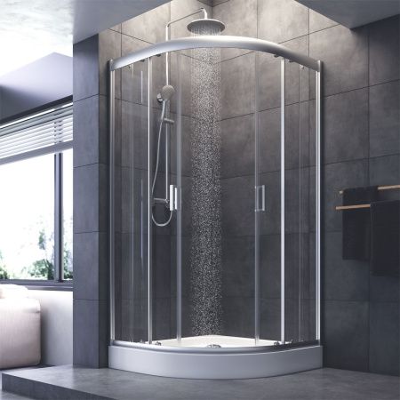 Душевой уголок Am.Pm Gem W90G-401-100WT 100х100 стекло прозрачное профиль хром без поддона