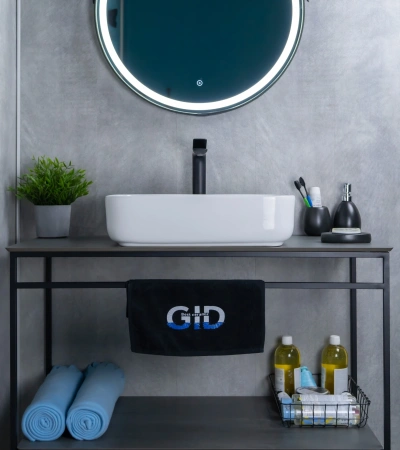 Раковина керамическая Gid Geométrico 51197 50х40 накладная цвет белый без отверстий под смеситель