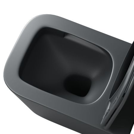 Унитаз подвесной Grossman Торнадо GR-4404GMSQ серый с сиденьем микролифт безободковый смыв торнадо