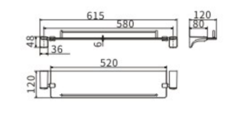 Полка CeramaLux Monelli 70011