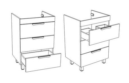 Тумба под раковину Corozo Алиот SD-00000597 60х50 напольная цвет белый