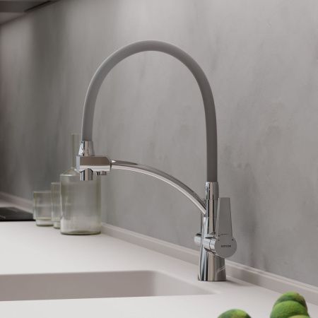 Смеситель для кухни Sancos Eri SC4001CH на мойку хром/серый