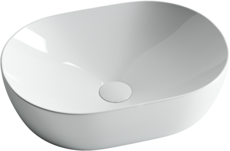 Раковина из сантехнического фарфора Ceramica Nova ELEMENT CN5010 50х40 накладная цвет белый без отверстий под смеситель