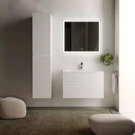 Тумба под раковину Sancos SNOB R SNR80W 80х40 подвесная цвет белый