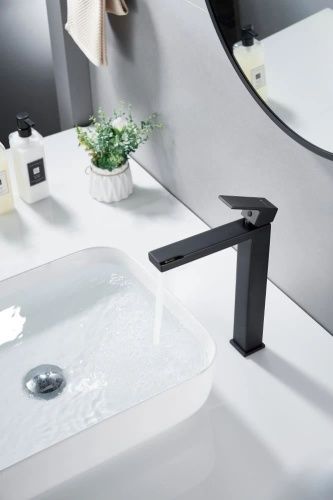 Смеситель для раковины Knotlor STABLE KN-24/BL на столешницу черный - фото 4