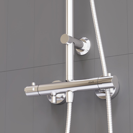 Душевая стойка Dorff Futura D0710500 настенная цвет хром с термостатом