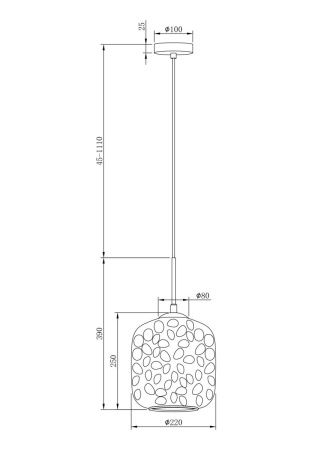Светильник подвесной Maytoni Dolce (Сладость) MOD001PL-01CFL