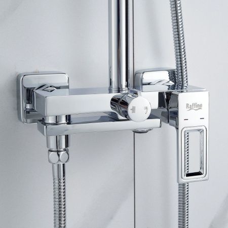 Душевая стойка Raffine F3696 настенная цвет хром