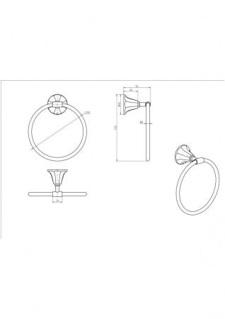 Полотенцедержатель CeramaLux Biatrichi 73006-1