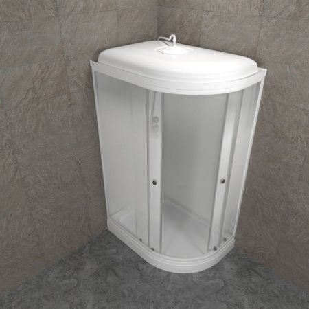 Душевая кабина Тритон Коралл-Лайт Щ0000068945 120х80 асимметричная с крышей ориентация левая