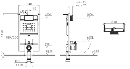 Инсталляция для унитаза Vitra V-Fix Core 738-5800-01