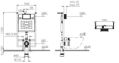 Инсталляция Vitra V-Fix Core 738-5800-01 - фото 3