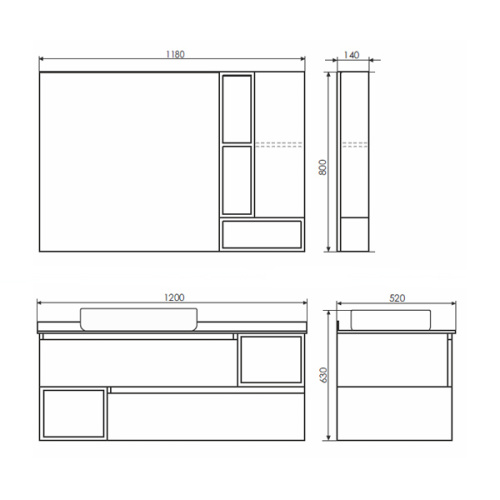 Тумба с раковиной Comforty 00-00014834CF 120x52x62,5 - фото 2