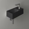 Раковина из сантехнического фаянса Simas Agile AG20 nero matt*1 40х20 подвесная цвет черный 1 отверстие под смеситель