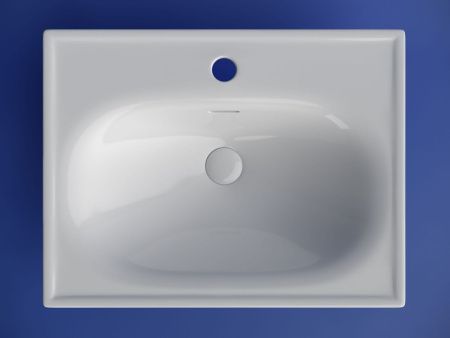 Раковина из сантехнического фарфора Ceramica Nova SABO CN13001 60х50 накладная цвет белый 1 отверстие под смеситель