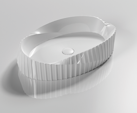 Раковина из санфаянса CeramaLux 78750 60х39 накладная цвет белый матовый