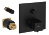 Смеситель для душа Remer Q-Elegance QT09KBNO встраиваемый в стену черный с термостатом