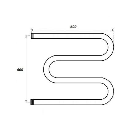 Полотенцесушитель Point М-образный PN37666 водяной хром