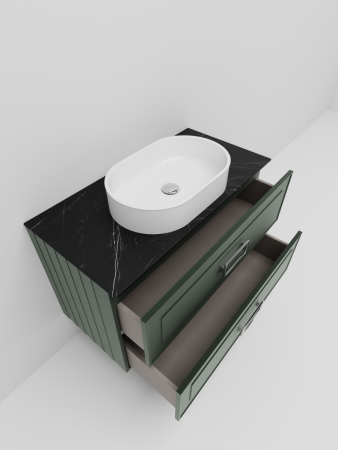 Тумба со столешницей La Fenice CUBO TWIN NFNC-01-CUB-G-100-2-2-GB 100х50 подвесная цвет синий/серый