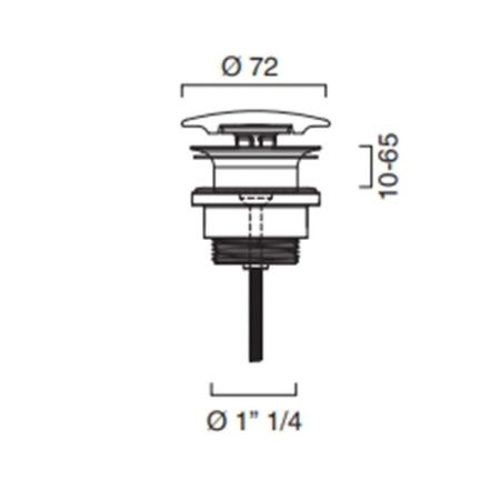 Донный клапан для раковины Catalano 9050500021/9050600021 хром