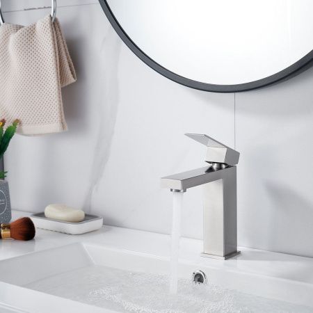 Смеситель Shevanik S7001L на раковину сатин