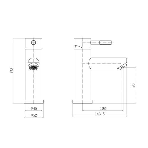 Смеситель Fashun A58101A на раковину сатин - фото 3