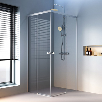 Душевой уголок Am.Pm X-Joy W94G-403-10080-MТ 98х78 стекло прозрачное профиль хром матовый без поддона