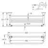 Полка в ванную комнату Rose RG12 RG1208