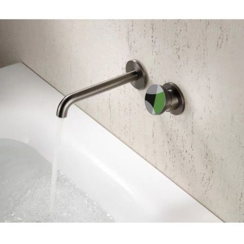 Смеситель для раковины Bronze de Luxe OMG! 9007GM-G встраиваемый в стену серый - фото 4