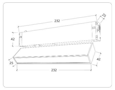 Трековый магнитный светильник Ambrella Light Magnetic 220V (Магнетиц 220В) GL1321