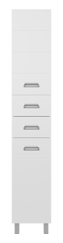 Шкаф-пенал Misty Селена П-Сел05038-01БкЛ 35х35х190 напольный цвет белый - фото 2