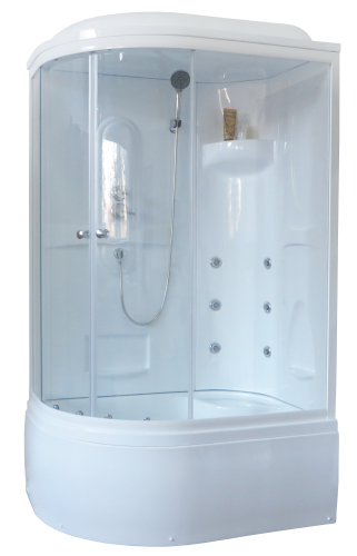Душевая кабина Royal Bath ВК RB8120BK2-T-R 120х80 асимметричная с крышей