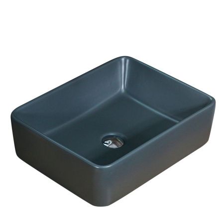 Раковина из сантехнического фарфора Melana 320324MDG-805 50х40 накладная цвет серый без отверстий под смеситель