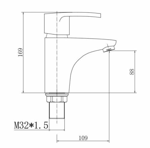 Смеситель Fashun A1065 на раковину хром - фото 3