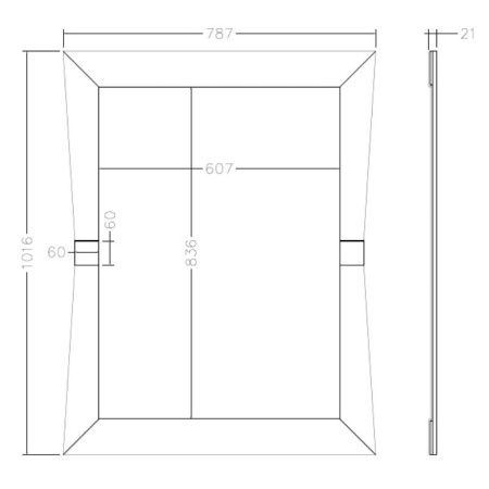 Зеркало Garda Decor KFG123 80х100 подвесное