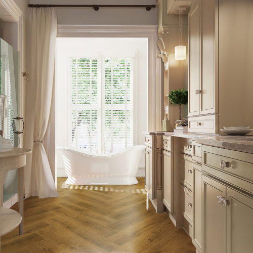 SPC ламинат CronaFloor Herringbone 2.0 Дуб Анже H016 Т092552 толщина 0,45 см 42 класс 640х128 - фото 2