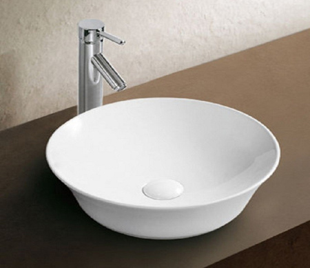 Раковина из санфаянса CeramaLux 9381 42х42 накладная цвет белый