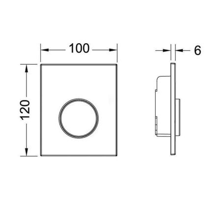 Клавиша смыва механическая Tece TECEloop 9820187 цвет хром